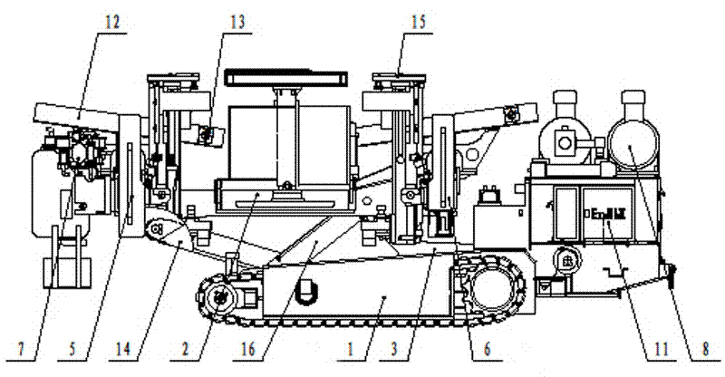 Hydraulic eight-arm anchor rod drill carriage for coal mine