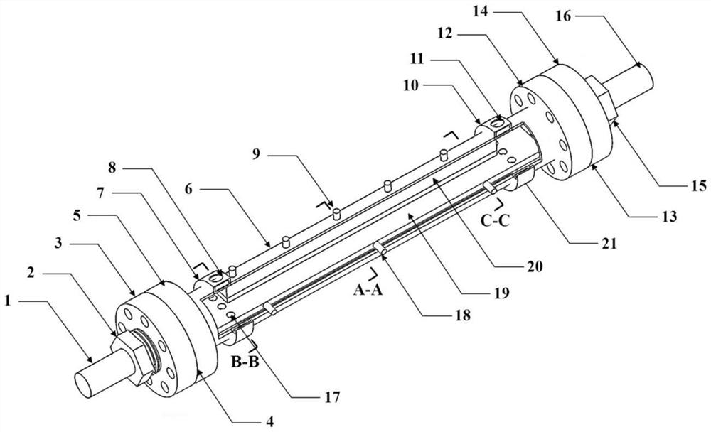 Rectangular narrow slit channel circulation structure applied to high temperature and high pressure