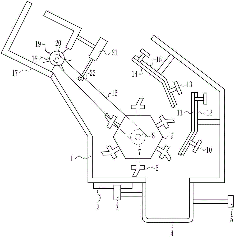 High-efficiency crushing device for feed for livestock farming