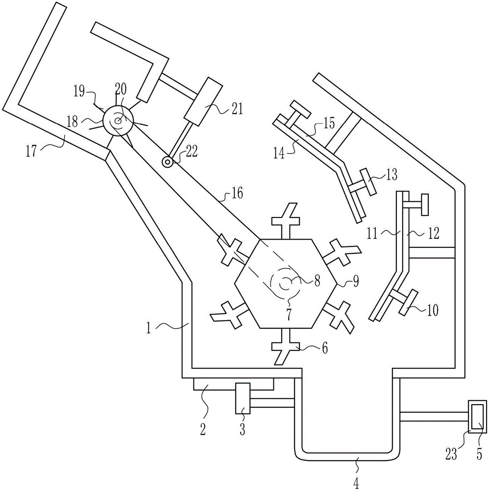 High-efficiency crushing device for feed for livestock farming