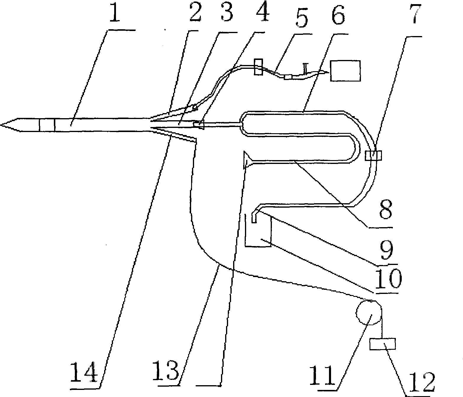 Emergency treatment device for secondary massive hemorrhage after anus operation and operation method