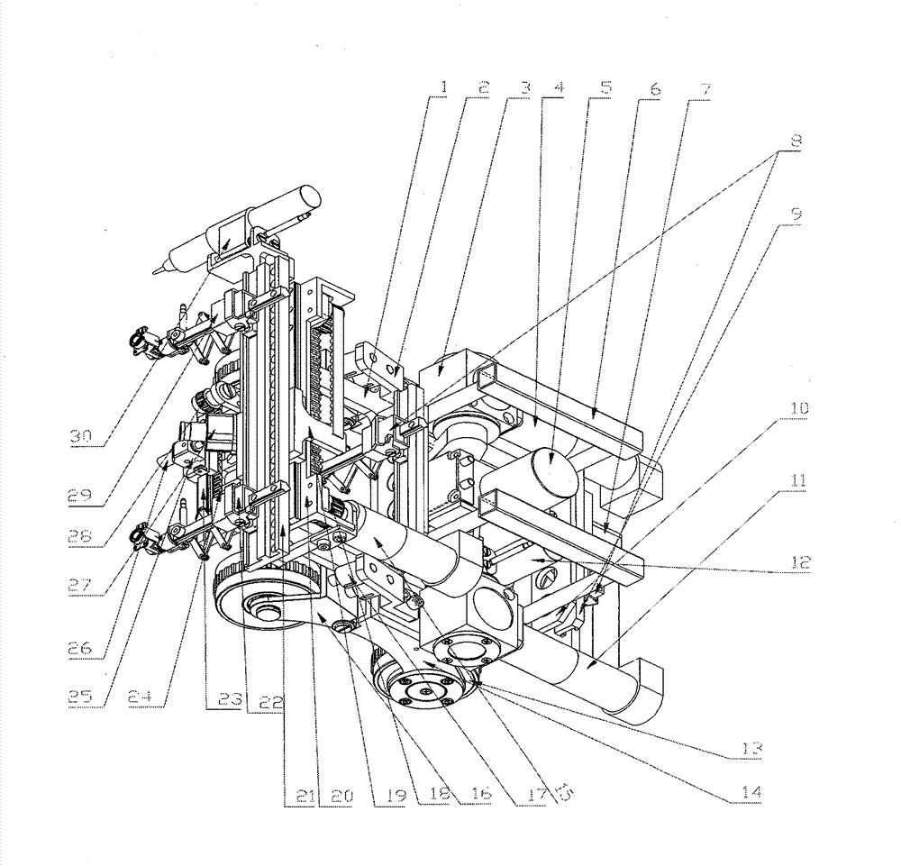 Robot for intelligent tracking ultrasonic detection of welding line, and software analysis system therefor