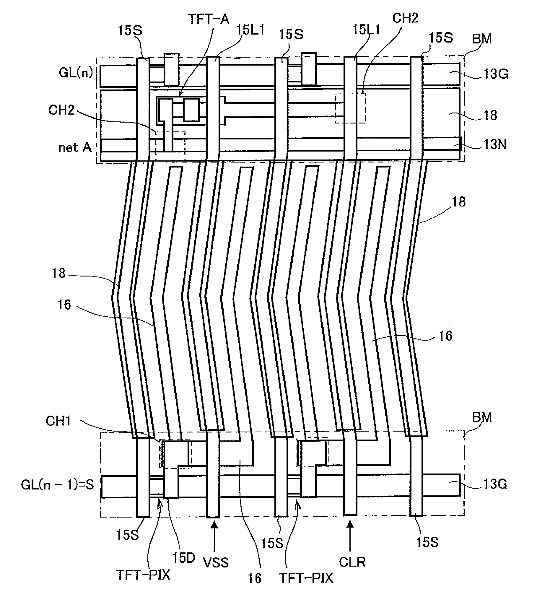 Active-matrix substrate, display panel and display device including the same