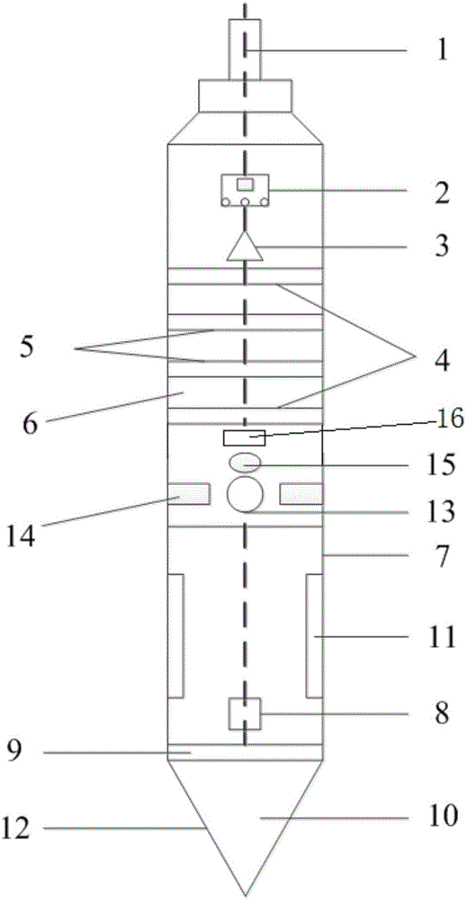 Environment pore pressure static sounding probe for in-situ detection of heavy metal polluting components and concentration