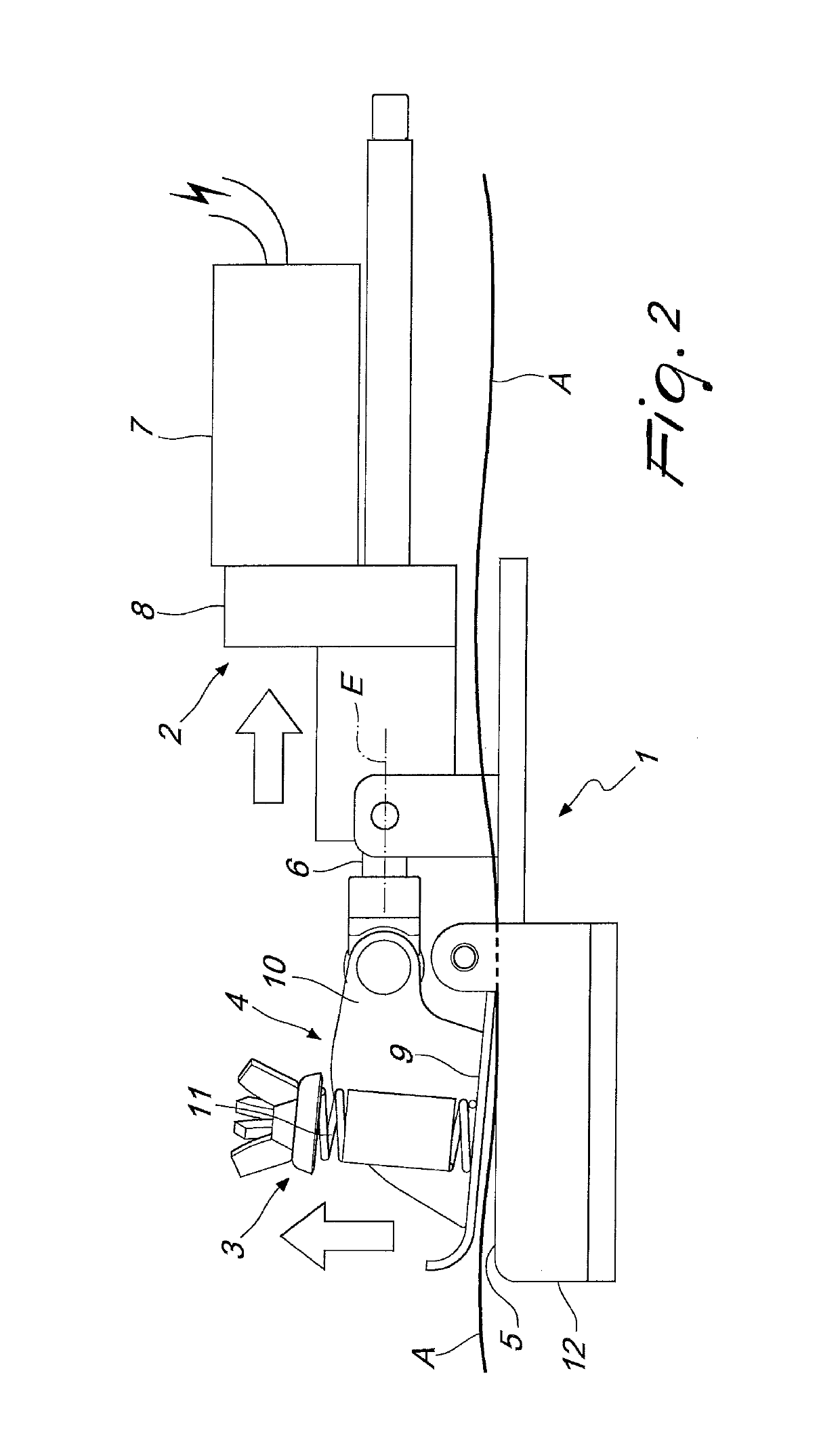 Device for braking lines of tying twine