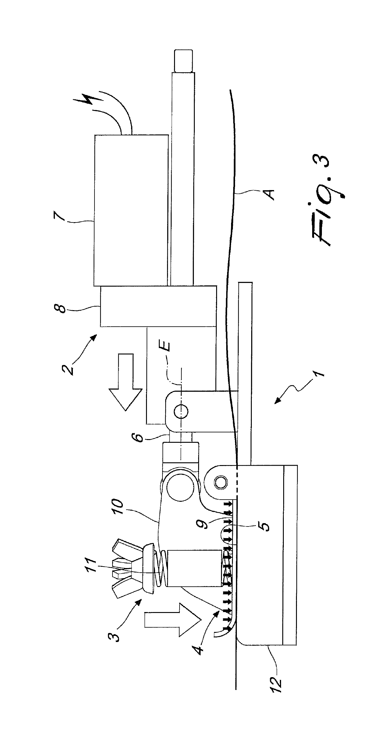 Device for braking lines of tying twine