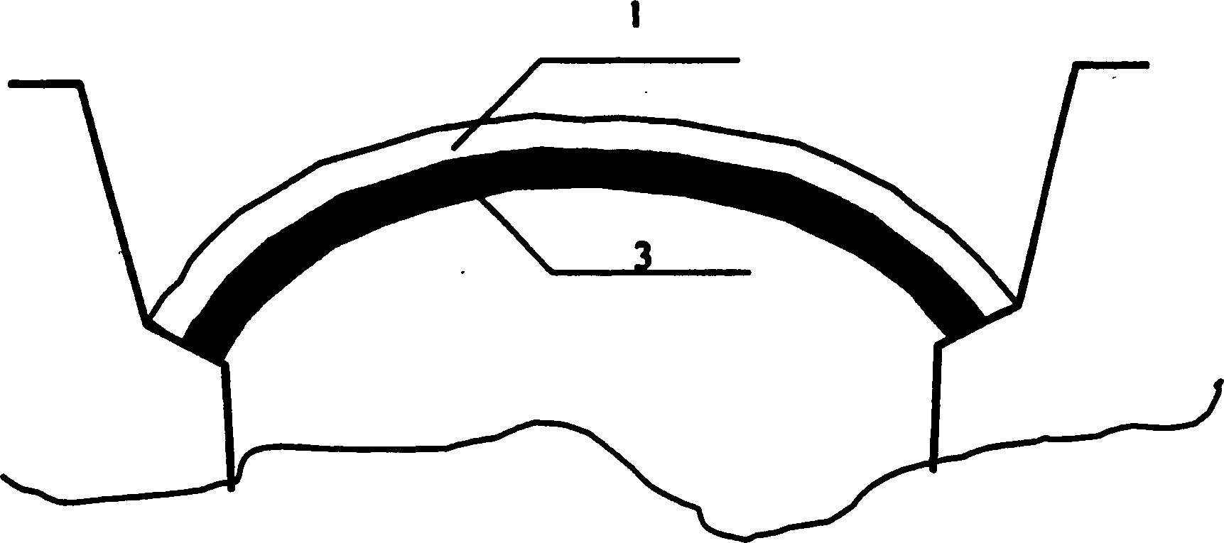 Arch-type bridge pre-tensioned construction