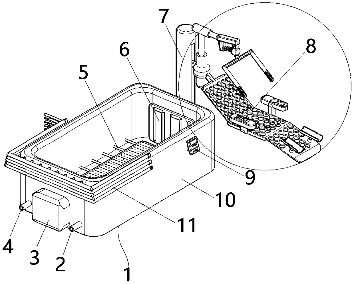 A spray treatment tank equipment for neurology treatment