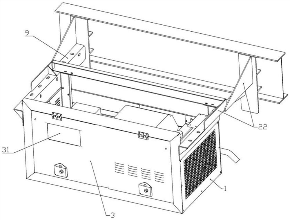 Structure system for installing environment-friendly intelligent cold-chain logistics vehicle refrigeration generator set