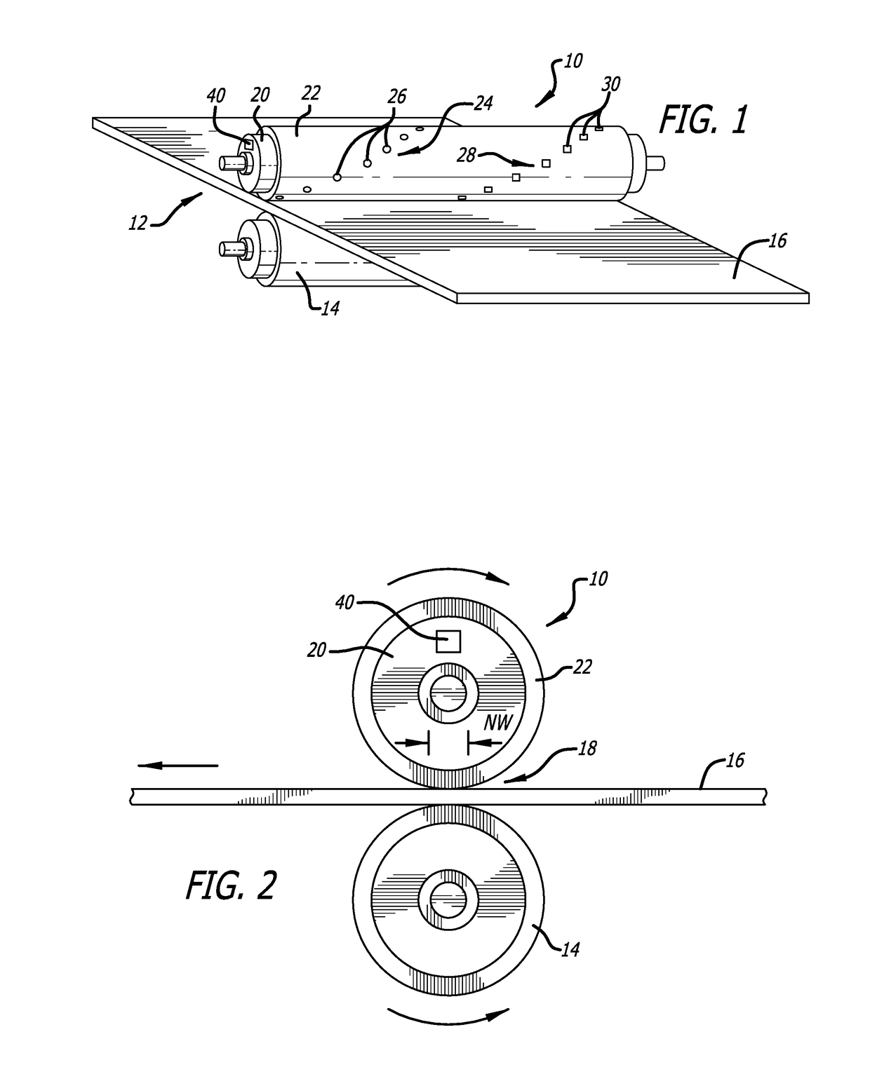 Method and apparatus for measuring and removing rotational variability from a nip pressure profile of a covered roll of a nip press