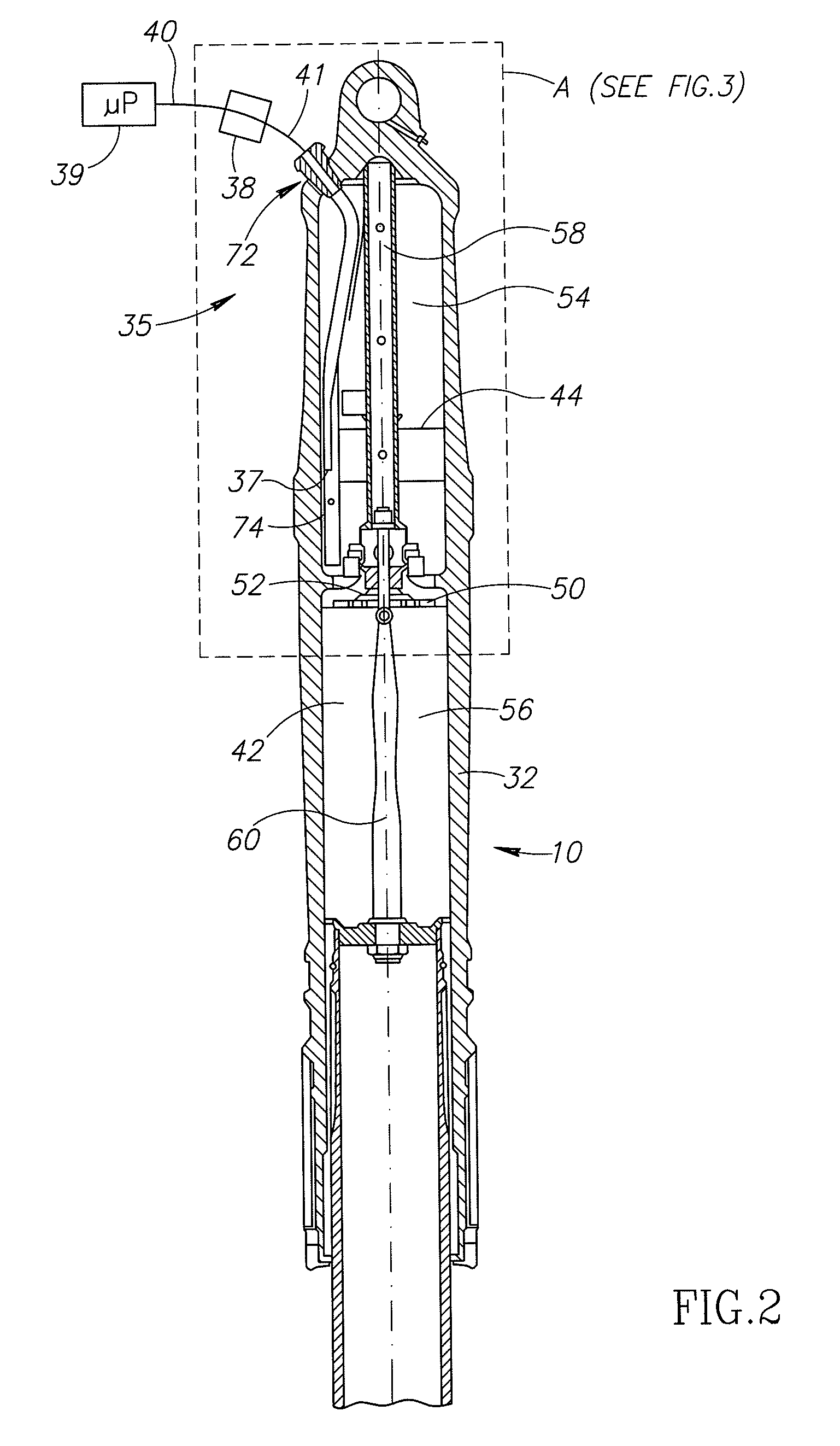 Aircraft shock strut having a fluid level monitor