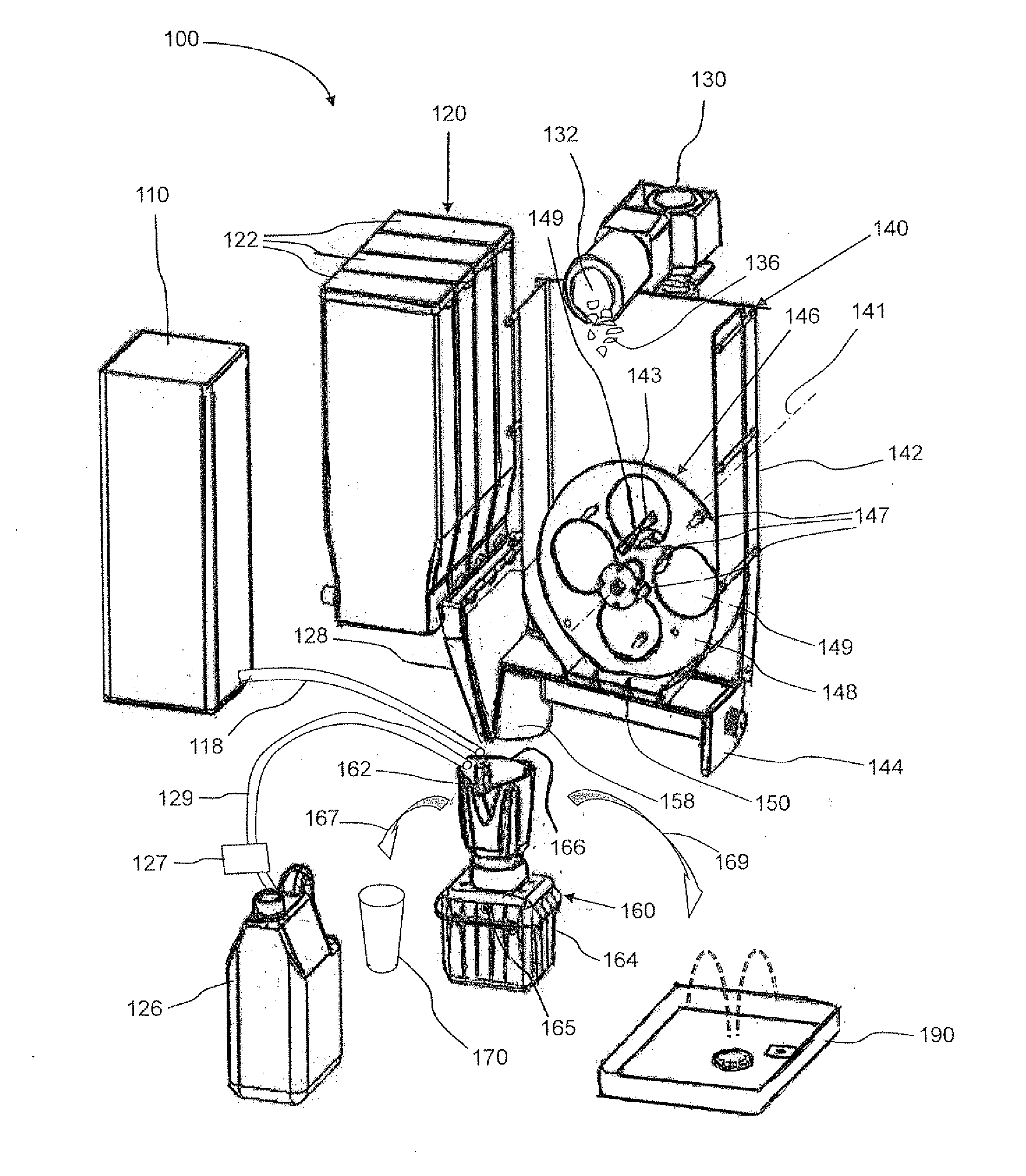 Apparatus for dispensing made to-order frozen beverage