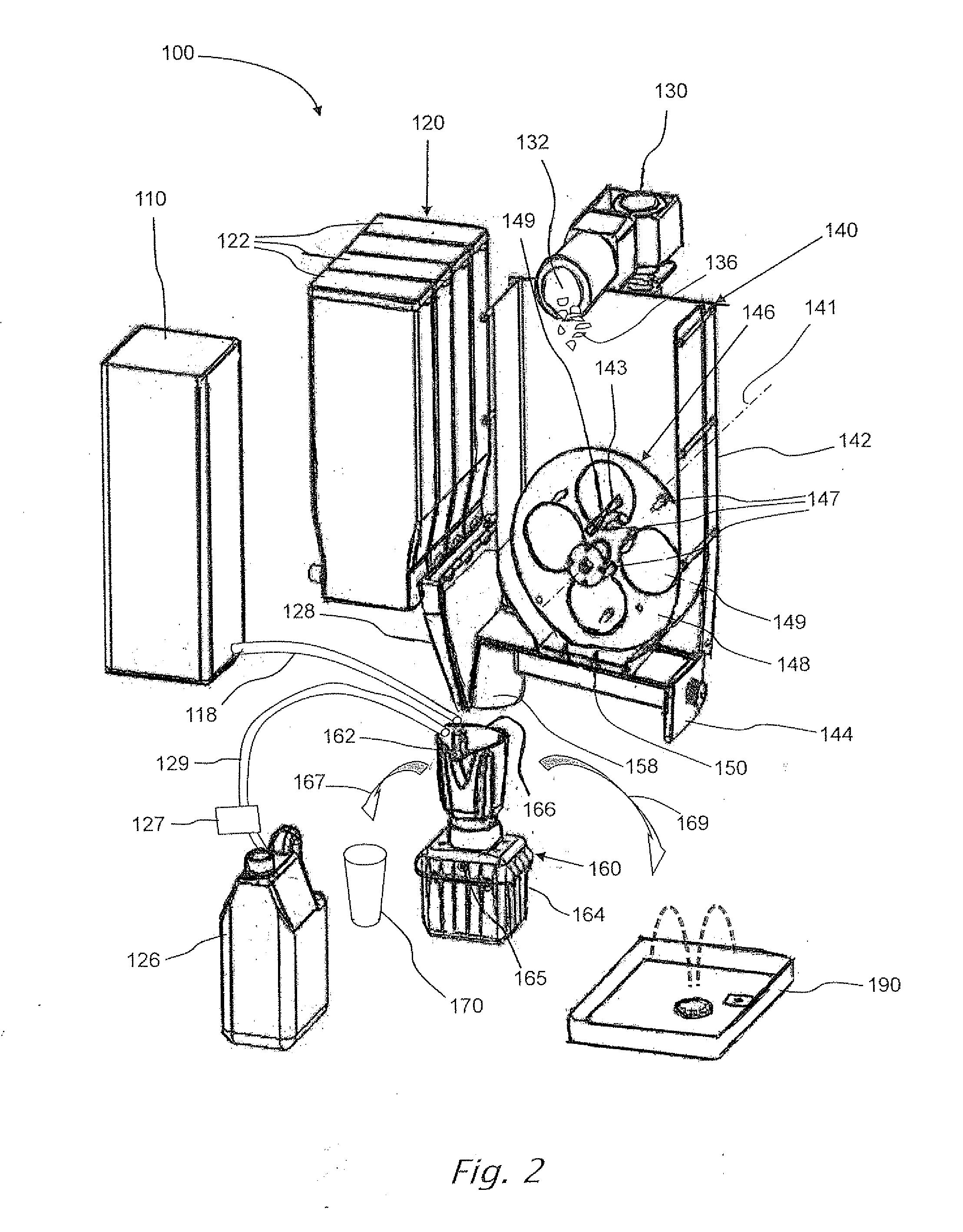 Apparatus for dispensing made to-order frozen beverage