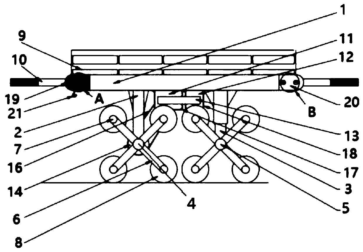 Low-rise building stair climbing carrying vehicle device