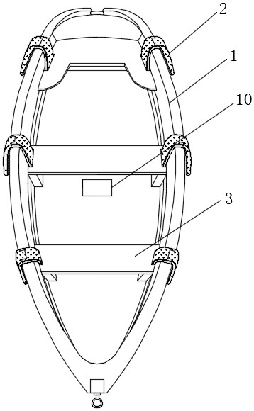 Ship anti-overturning device for anti-wind and waves