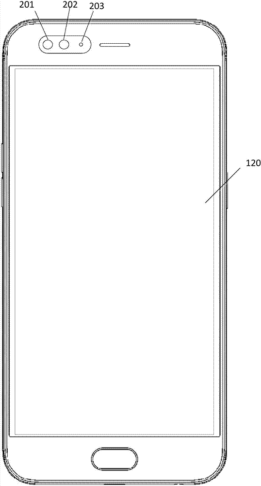 Iris identification module arrangement structure and mobile terminal