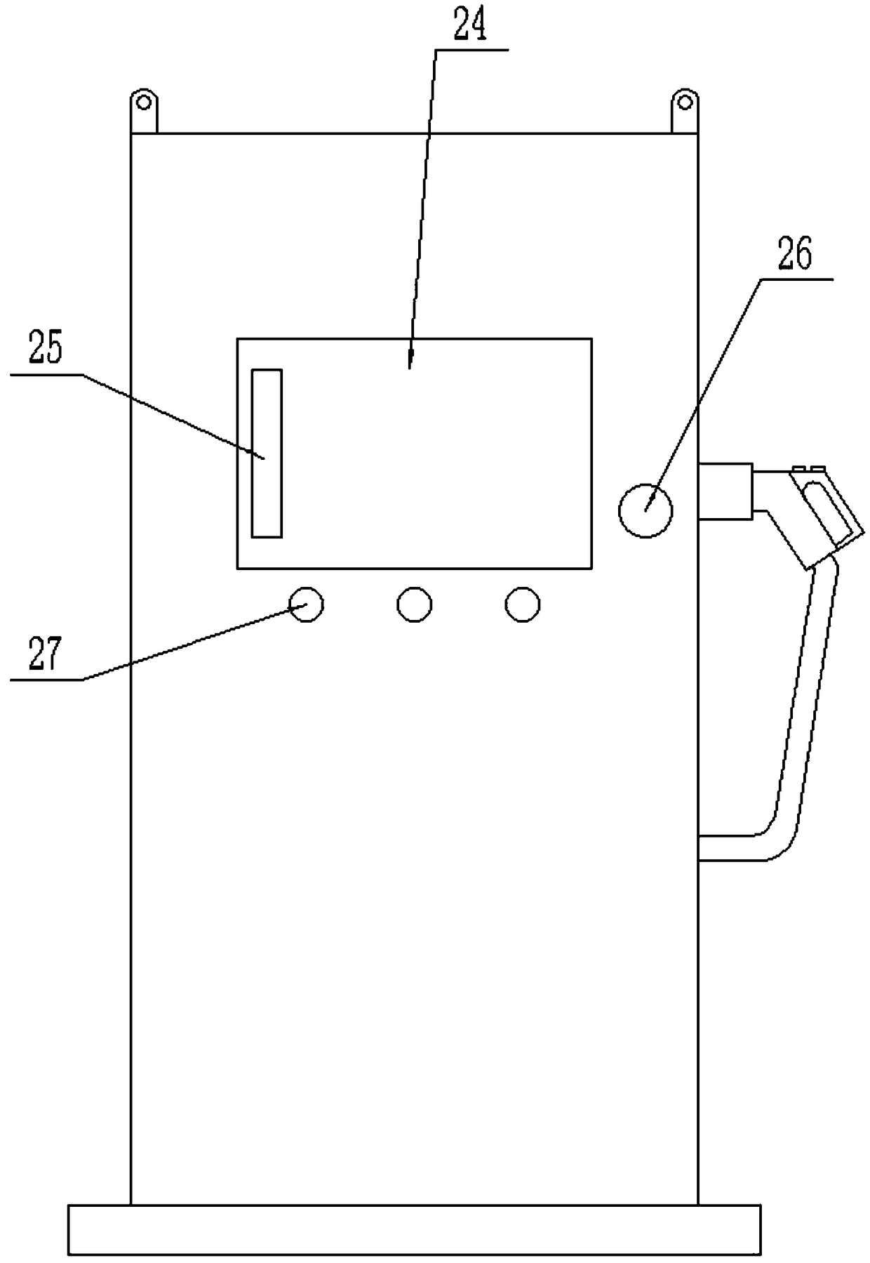 Electric automobile charging pile with automatic winding function