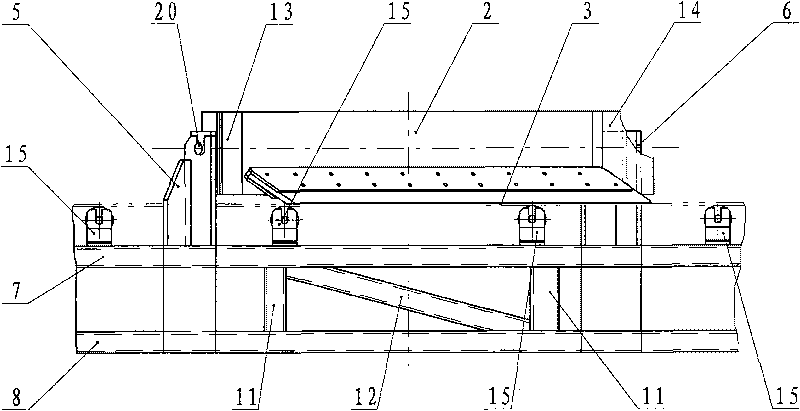 Multi-point side-discharging device of filling belt conveyer