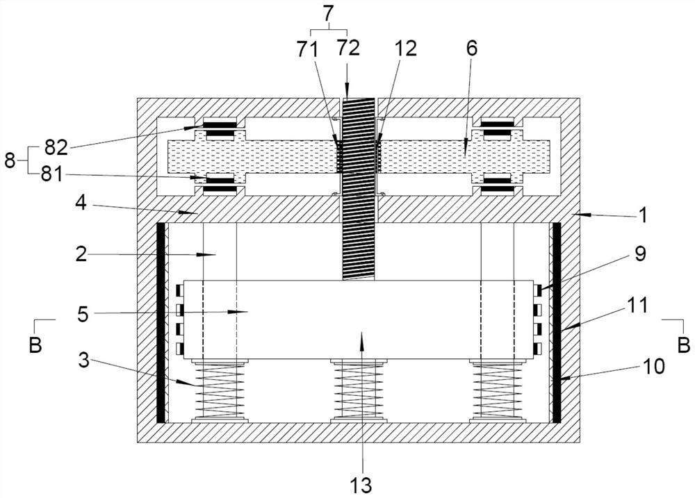 Magnetic lead screw type eddy current damper with negative stiffness nonlinear energy trap