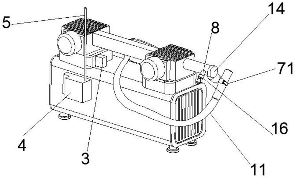 Efficient intelligent air compressor water leakage detection auxiliary equipment