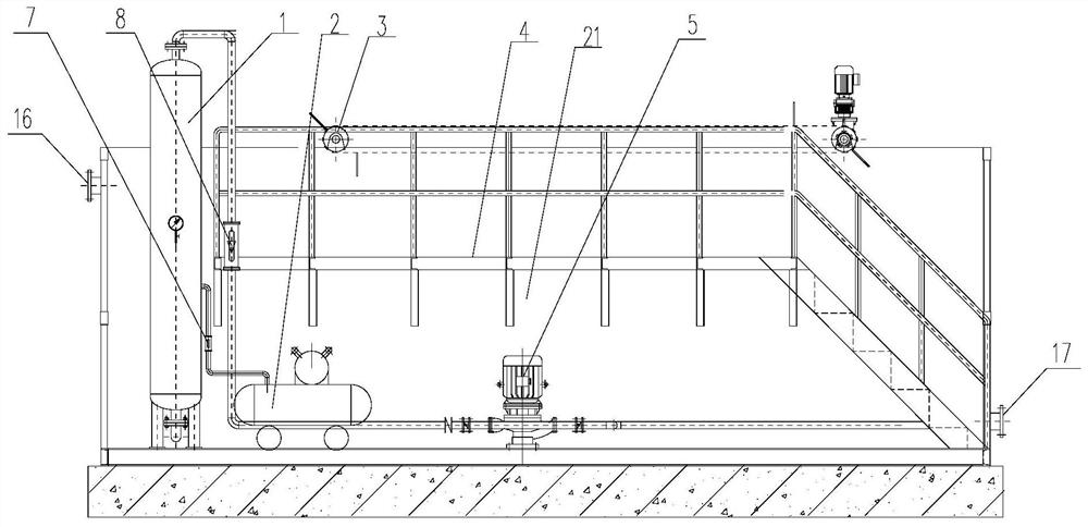 Efficient air floatation tank for wastewater treatment