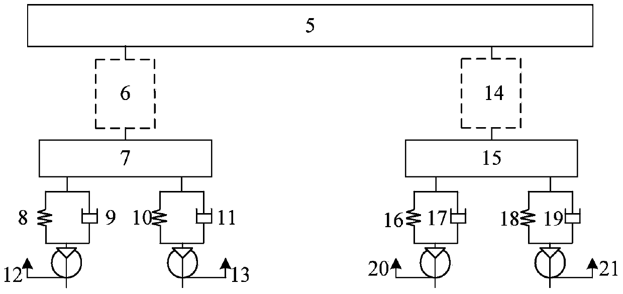 Railway vehicle second level vertical suspension applying inerter and parameter determining method thereof