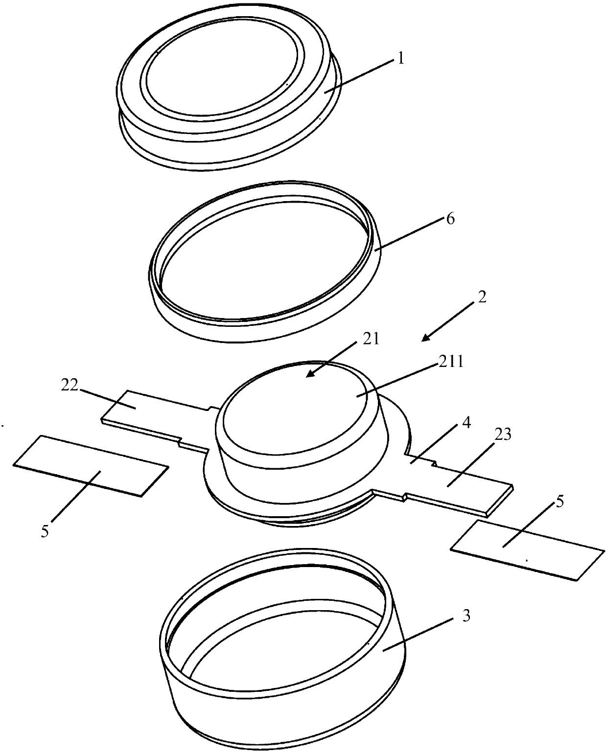 Battery containing soft package battery cell