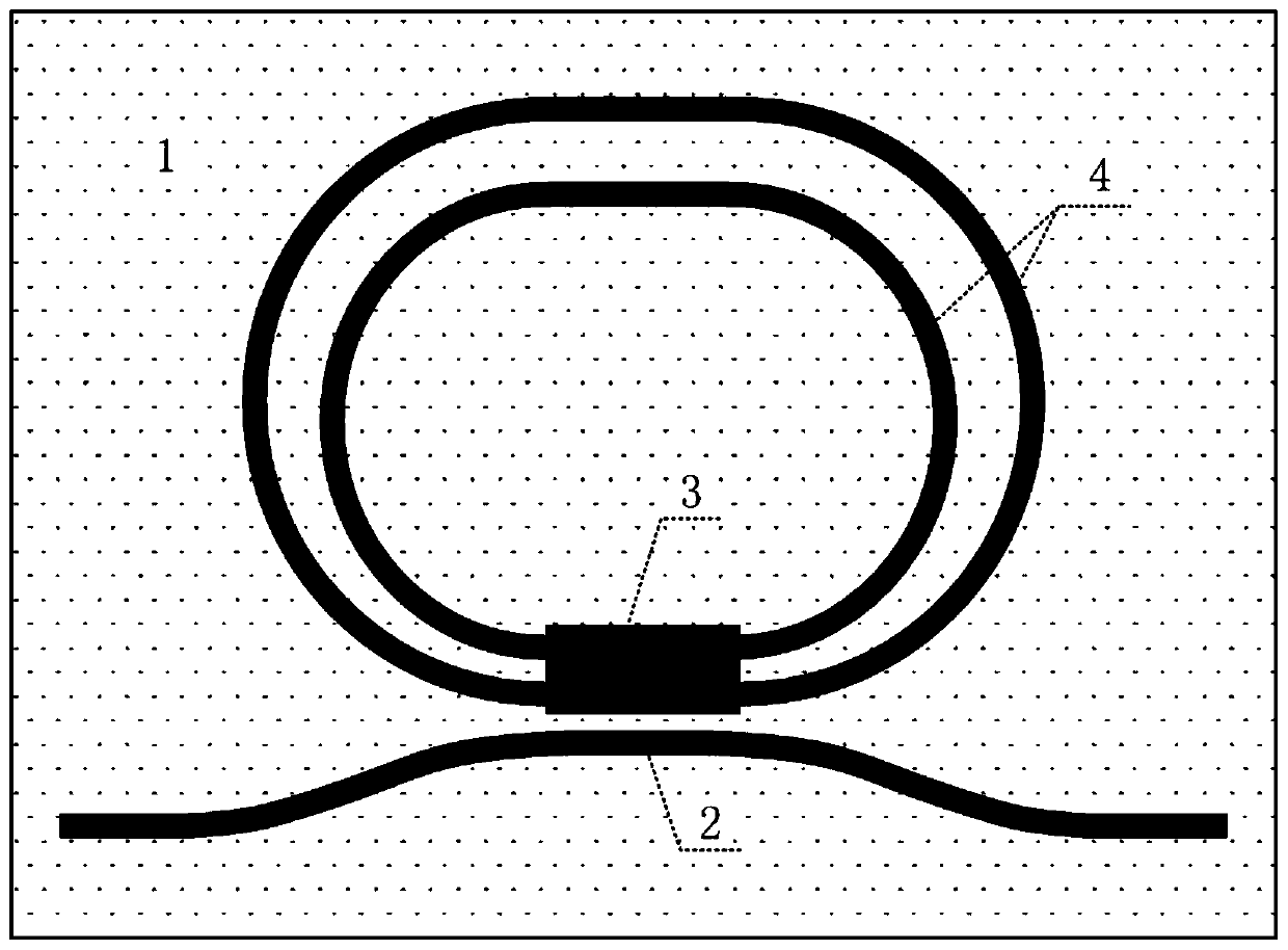 Optical waveguide ring resonator based on asymmetric directional coupler