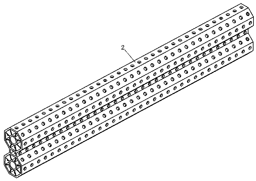 Double-row octagonal pipe gripping apparatus