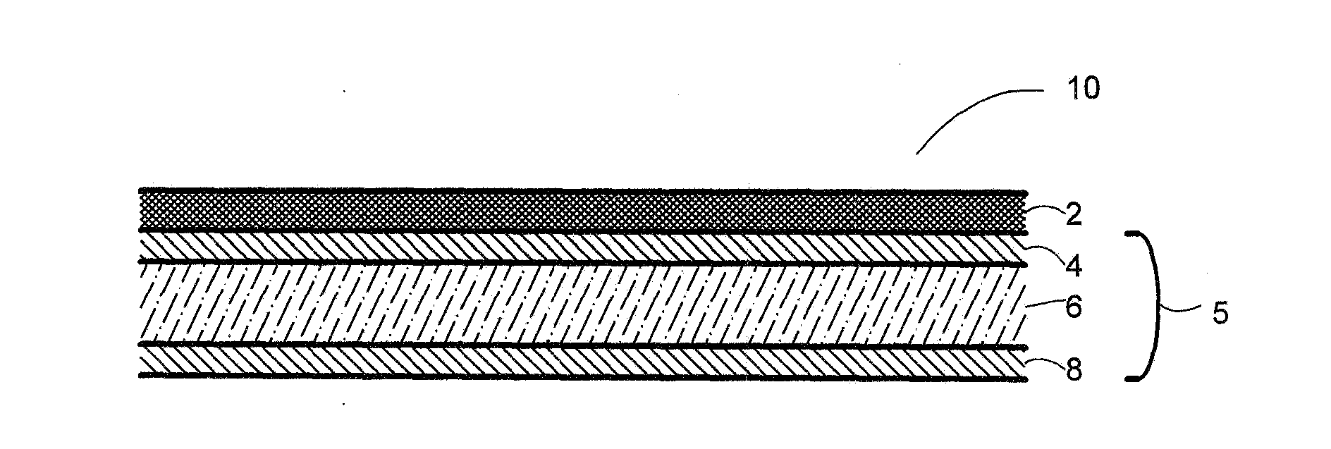 Non-iridescent film with polymeric particles in primer layer