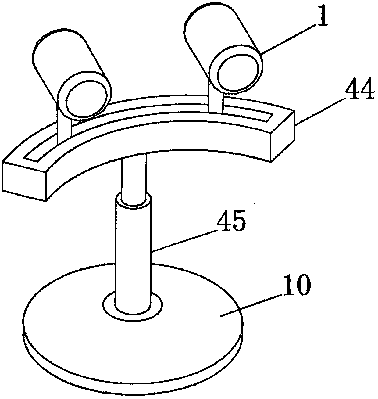 Double-lamp optical physiotherapy instrument