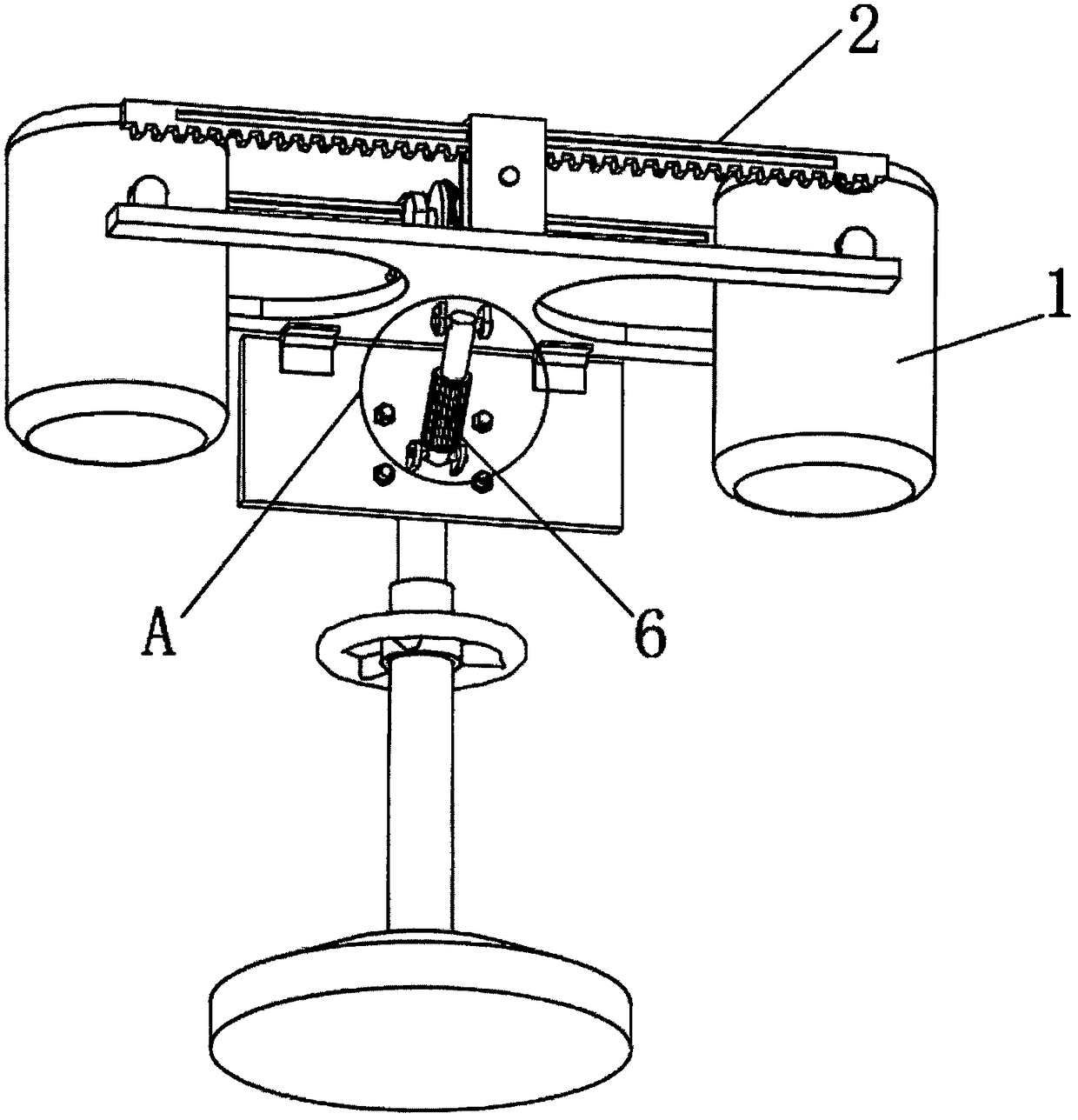 Double-lamp optical physiotherapy instrument