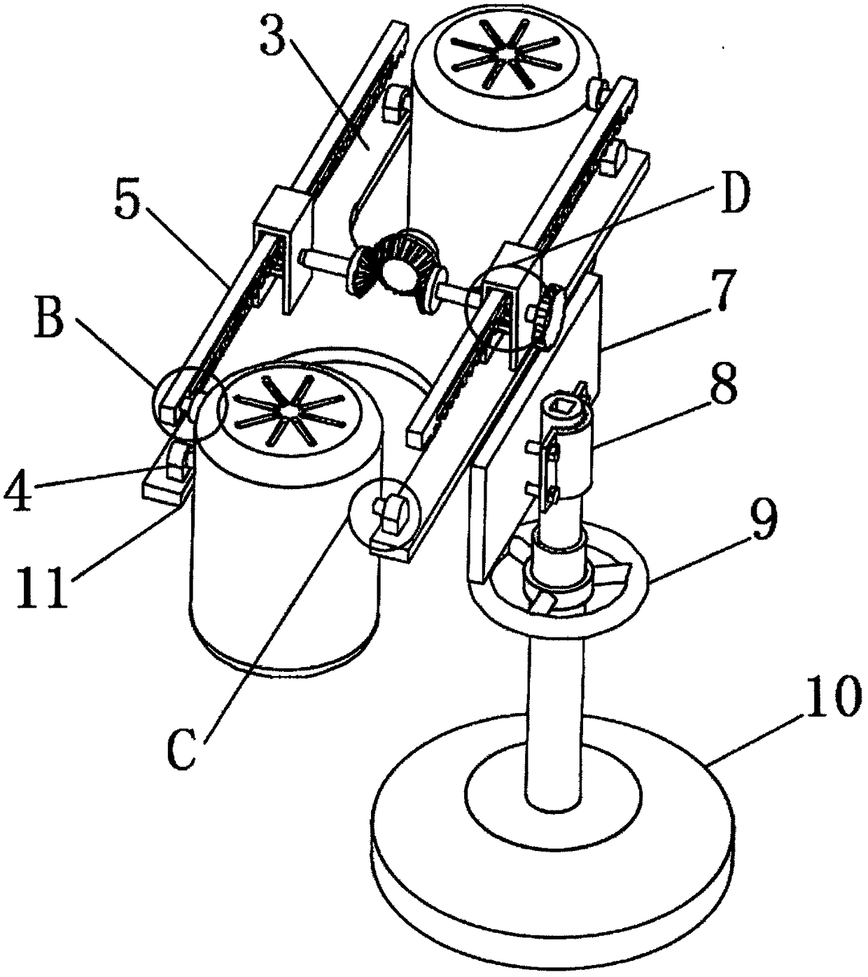 Double-lamp optical physiotherapy instrument