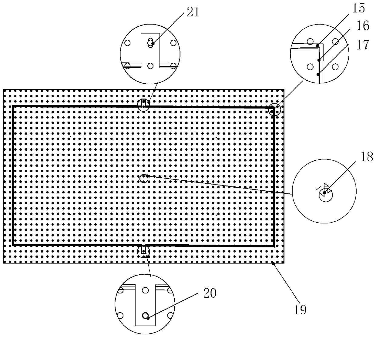 Combined manufacturing method of large-curvature double-curvature high-precision reflecting panel