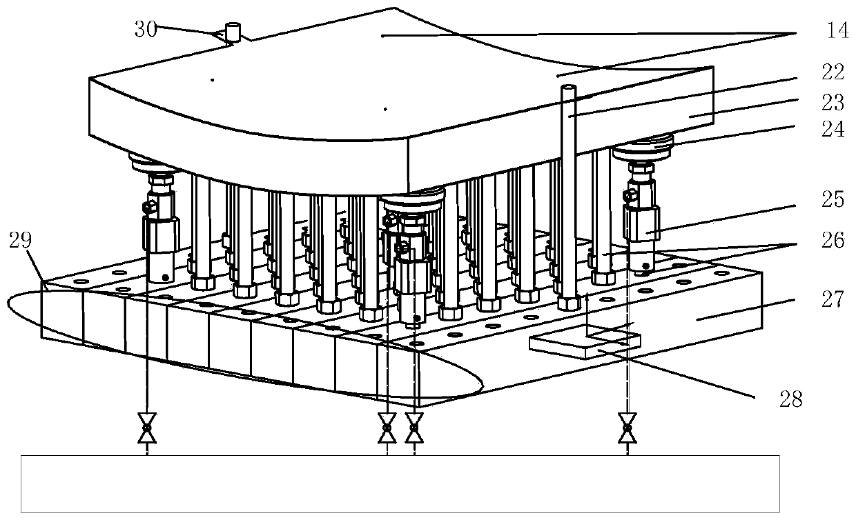 Combined manufacturing method of large-curvature double-curvature high-precision reflecting panel