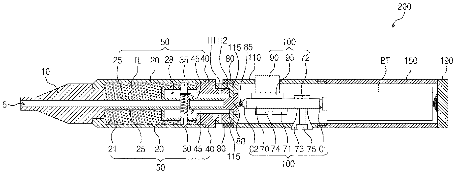 Atomization control unit and a portable atomizing apparatus having the same