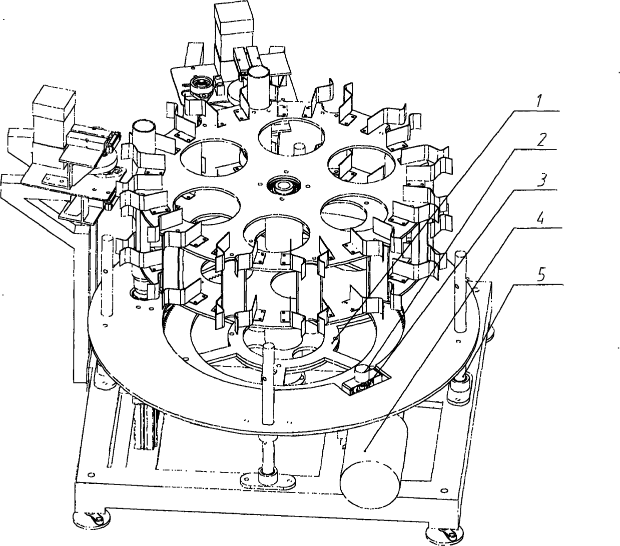 Automatically-rotating explosive machine