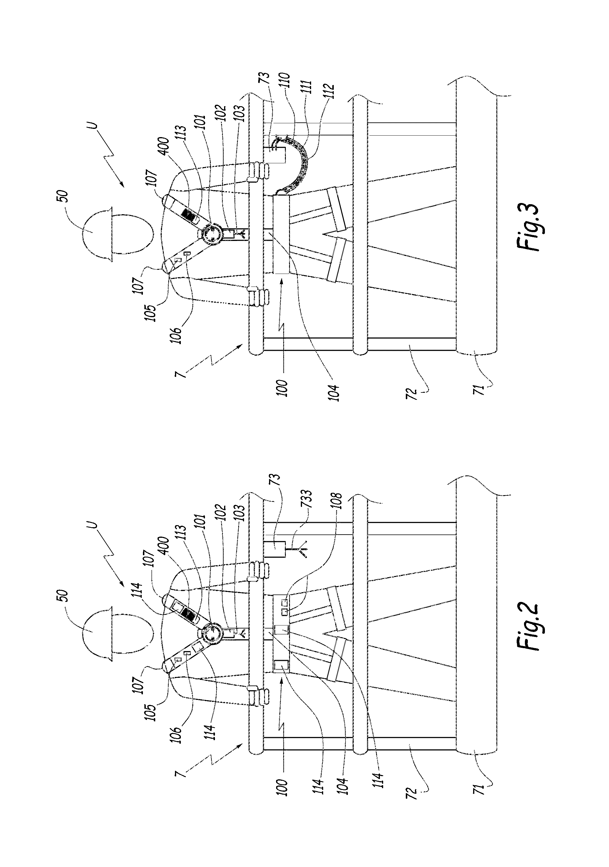 Protecting device for a user of an aerial lift and aerial lift comprising such a device