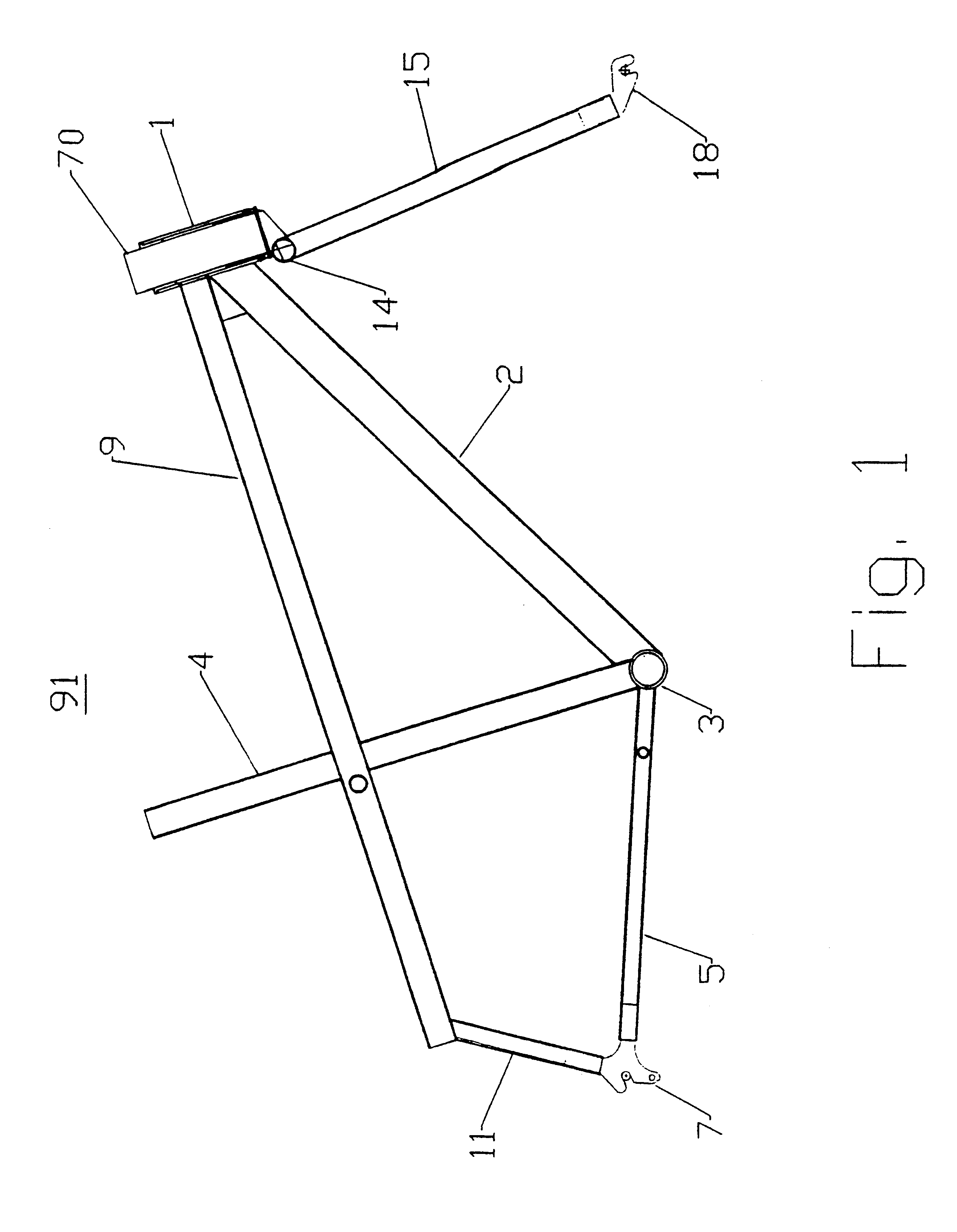 Two wheel drive bicycle with a shock-absorbing front fork