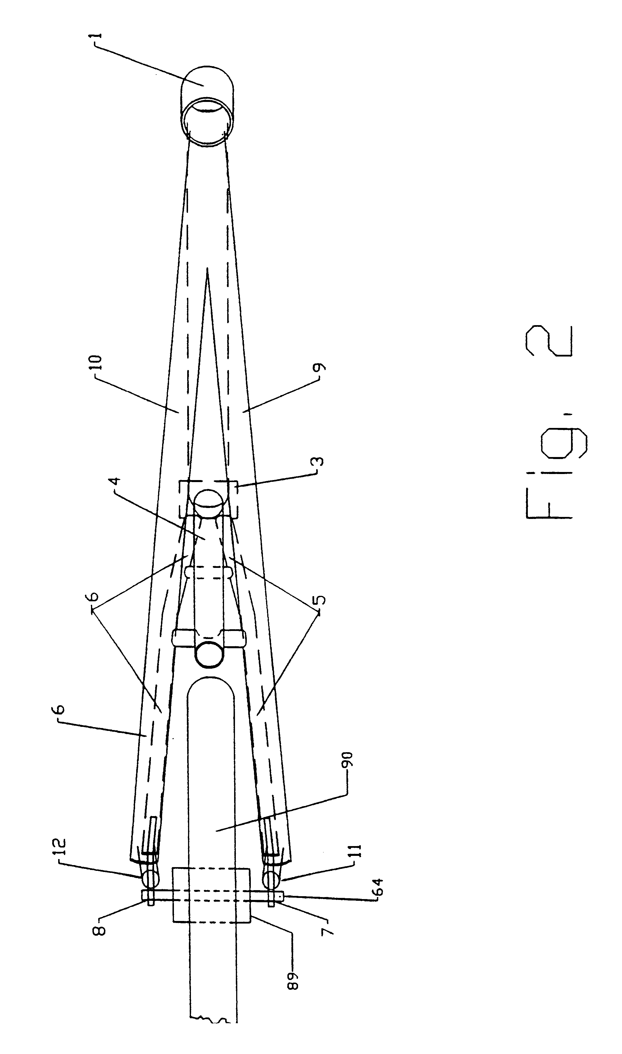 Two wheel drive bicycle with a shock-absorbing front fork