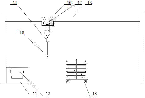 Tension tester lifting transfer device