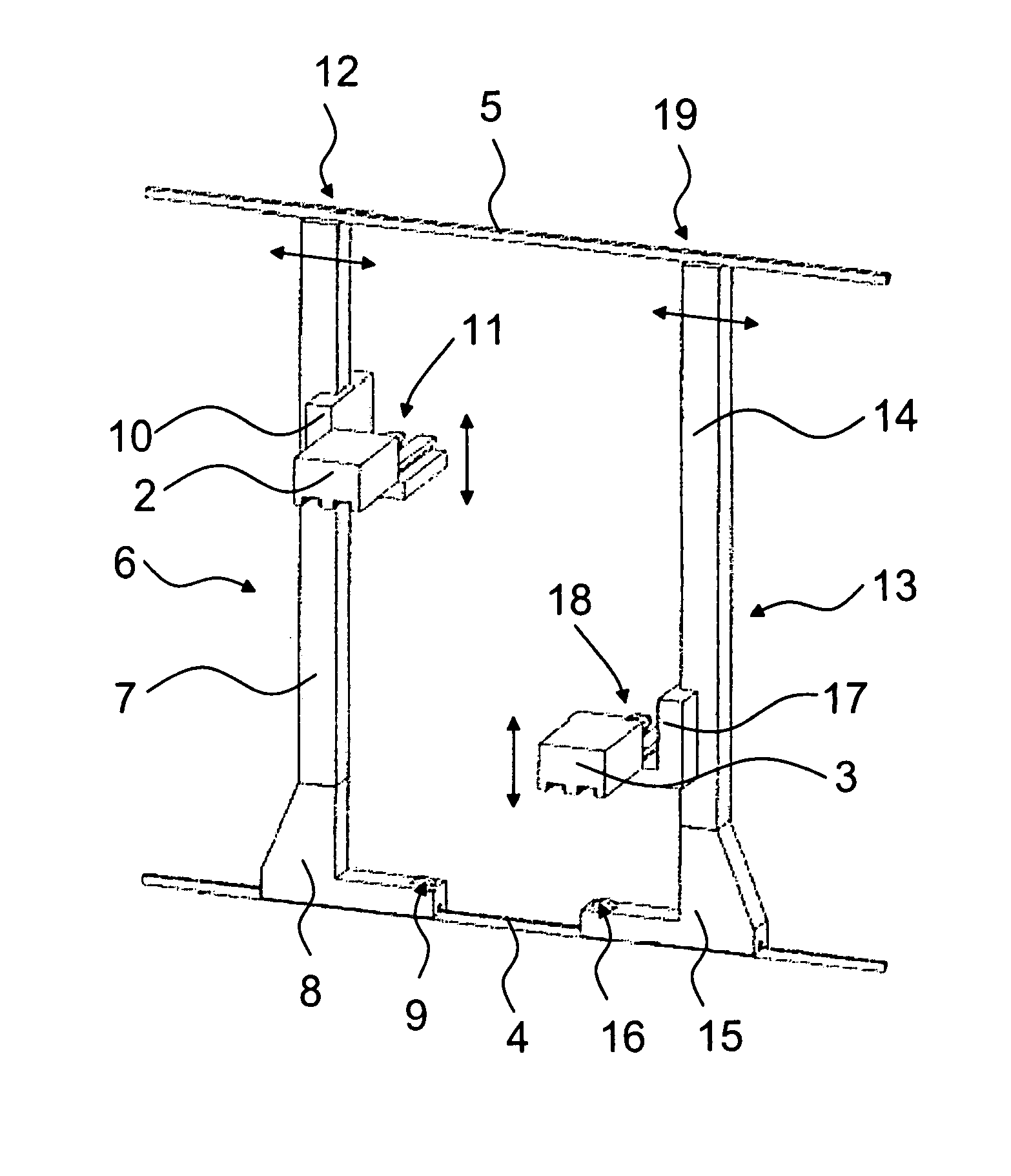 System of several stacker cranes, and a method for controlling the same