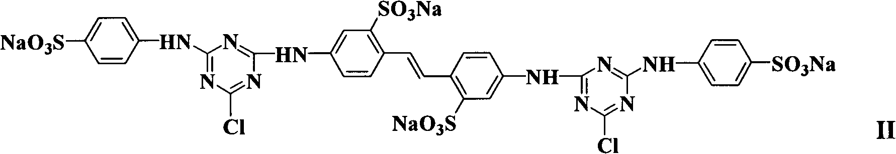 Preparation method of toluylene triazine liquid fluorescent brightener composite