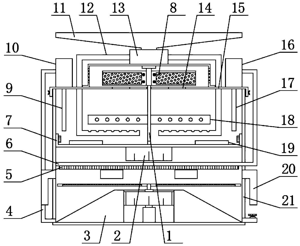 Dust removal device for coke production and processing