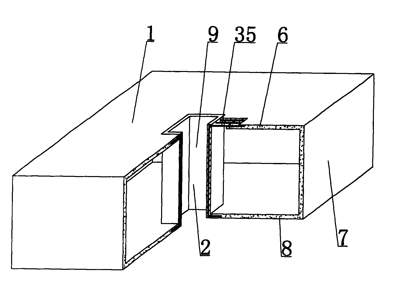 Light permanent tubing shell for filling concrete