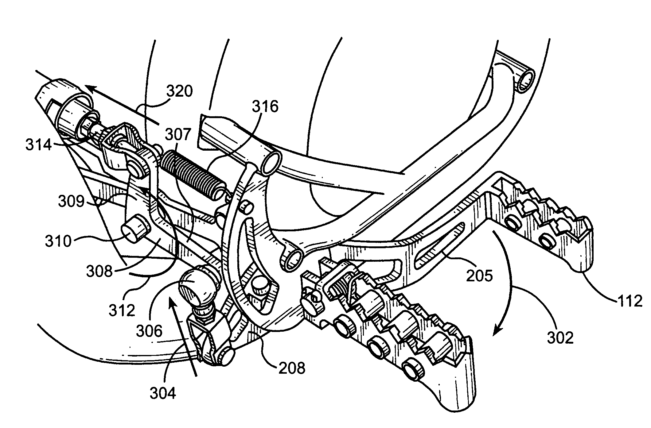 Linkage for motorcycle brake