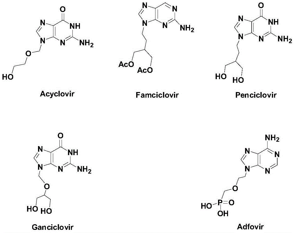 Synthetic method of novel chiral non-cycle purine nucleoside analogue