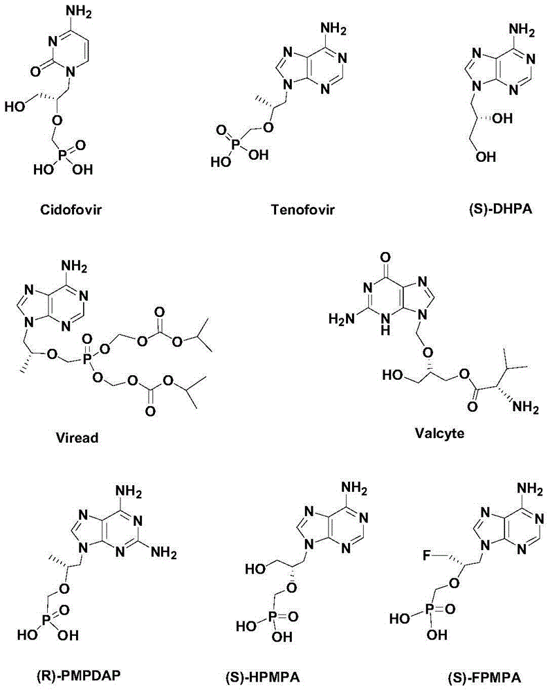 Synthetic method of novel chiral non-cycle purine nucleoside analogue