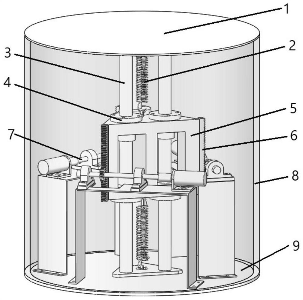 Inertial wave energy device capable of supplying power to ocean drifting floating body