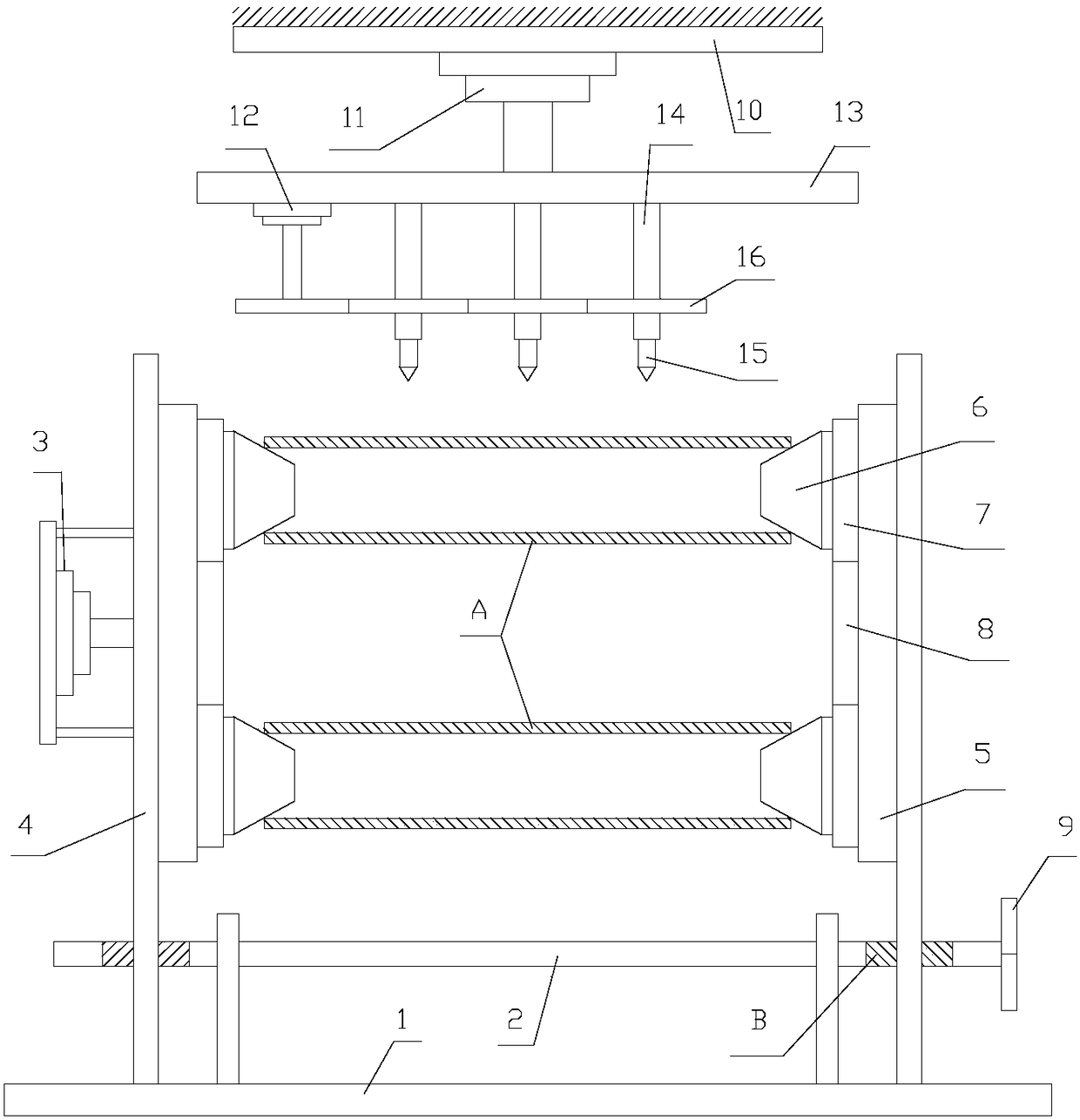 Oil pipe drilling machining device